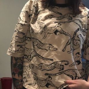 Pink cheetah pullover